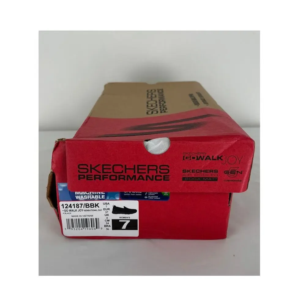 Skechers Womens Go Walk Joy Sensational Day Sneaker Shoe Size 7 Black New